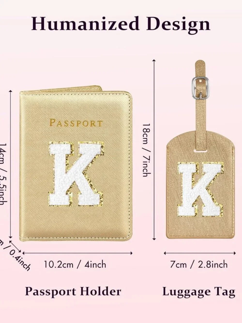 Personalized Leather Passport Holder & Luggage Tag Set | Travel Essentials